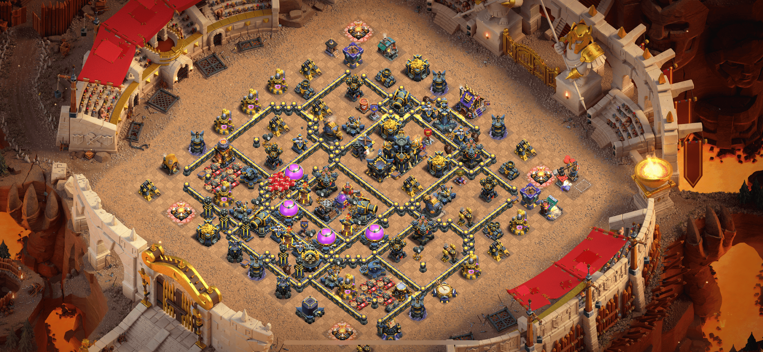 Town Hall outside, 5500 trophies, Rage + Poison